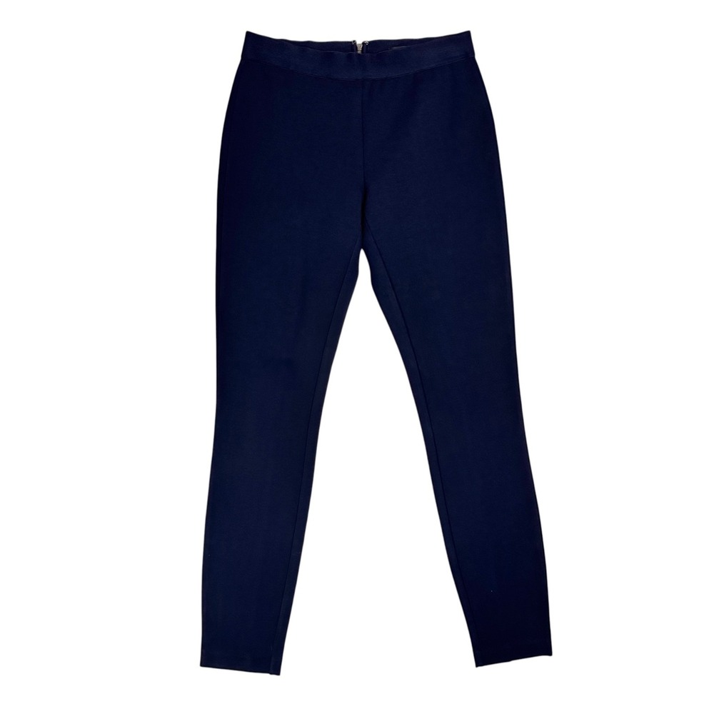 J.Crew Pixie Pants Size 2 Short Navy‎ Blue Ponte Back Zip Skinny Leggings 31090